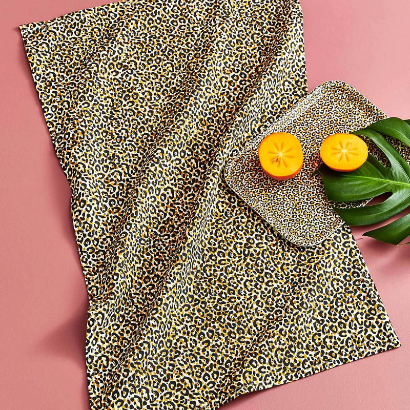 Spode - Creatures of Curiosity - Tea Towel Leopard | 18x29 inch - Limolin 