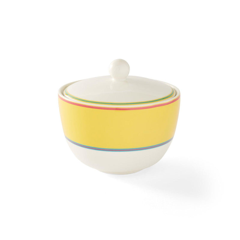 Spode - Kit Kemp Calypso Covered Sugar Bowl - Yellow | 12 oz - Limolin 
