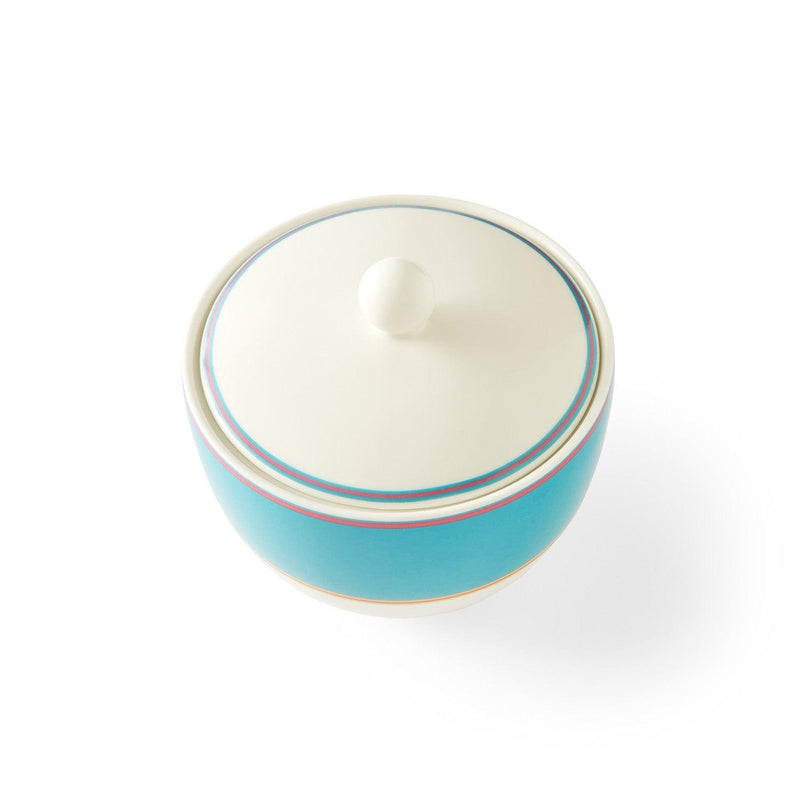 Spode - Kit Kemp Calypso Turquoise Covered Sugar Bowl | 12 oz - Limolin 