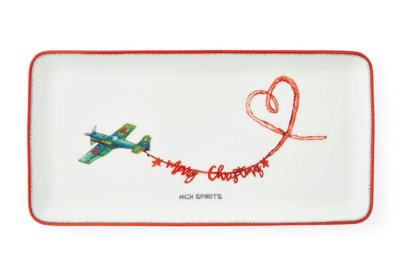 Spode - Kit Kemp Doodles Christmas Dessert Tray | 12 inch - Limolin 