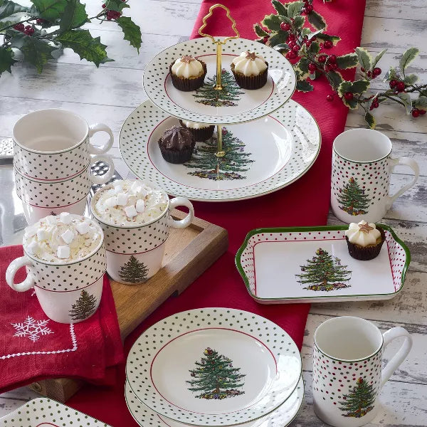 Spode - Polka Dot Dessert Tray - Limolin 