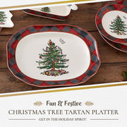 Spode - Tartan Rect Platter | 14 inch - Limolin 