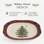 Spode - Tartan Rect Platter | 14 inch - Limolin 