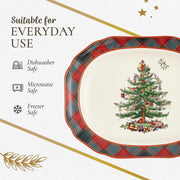 Spode - Tartan Rect Platter | 14 inch - Limolin 