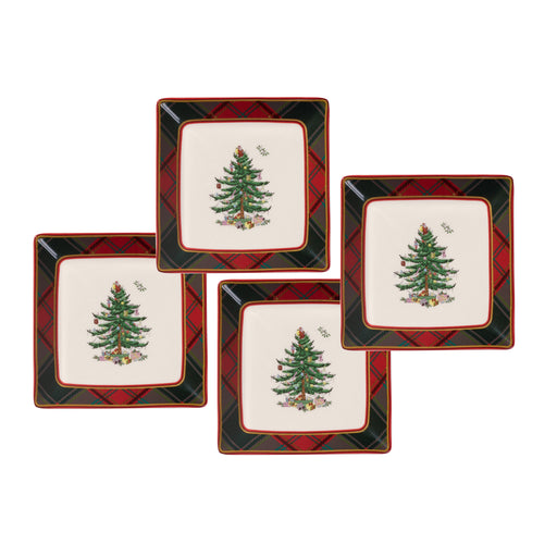 Spode - Tartan Tidbit Plates (Set of 4)| 5 inch - Limolin 