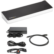 StarTech - Docking Station Triple Monitor USB-C HDMI & 4K DisplayPort - 60w Power Delivery-Piece/Mac/Chrome - Black - Limolin 