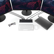 StarTech - Docking Station Triple Monitor USB-C HDMI & 4K DisplayPort - 60w Power Delivery-Piece/Mac/Chrome - Black - Limolin 