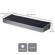 StarTech - Docking Station Triple Monitor USB-C HDMI & 4K DisplayPort - 60w Power Delivery-Piece/Mac/Chrome - Black - Limolin 