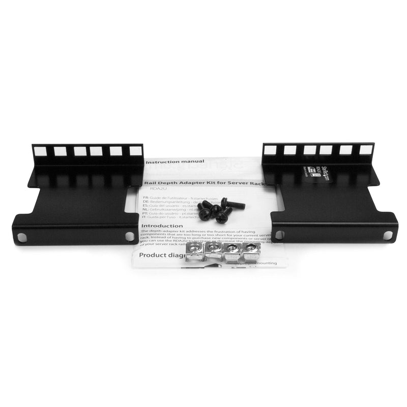 StarTech - Server 2U Server Rack Depth Extender Adapter Kit with 4e Adjustment - Black - Limolin 