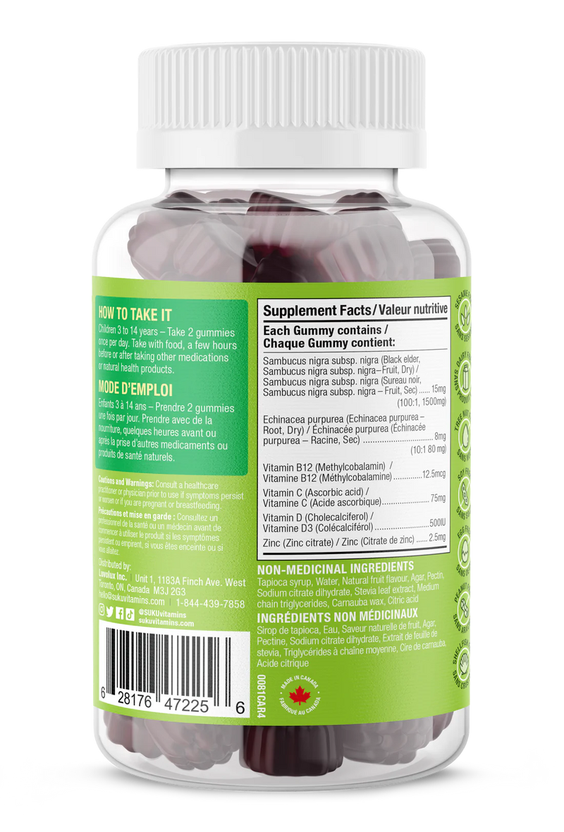 Suku - Kids Super Immunity Gummies - 60 chews - Limolin 
