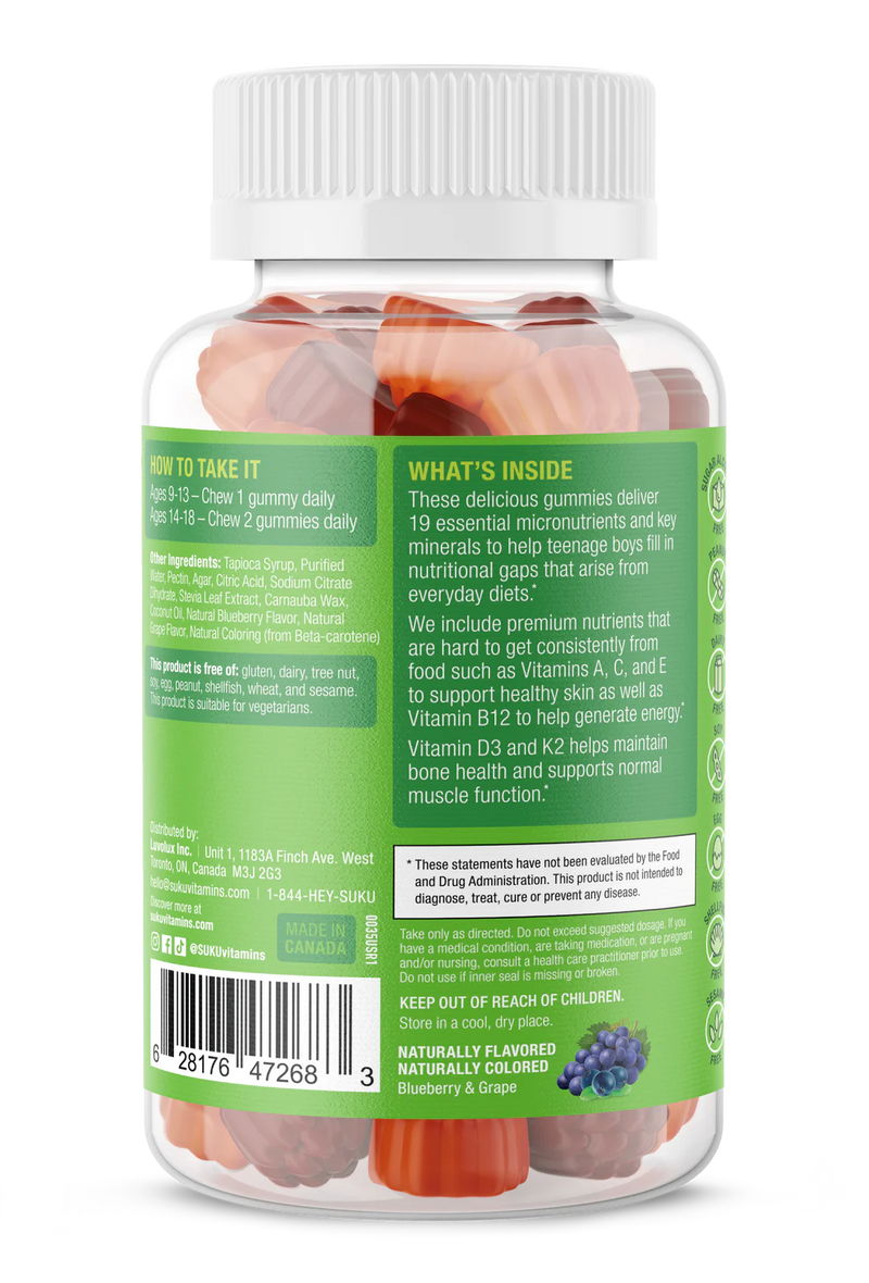 Suku - Teen BoyMulti Gummies - Limolin 
