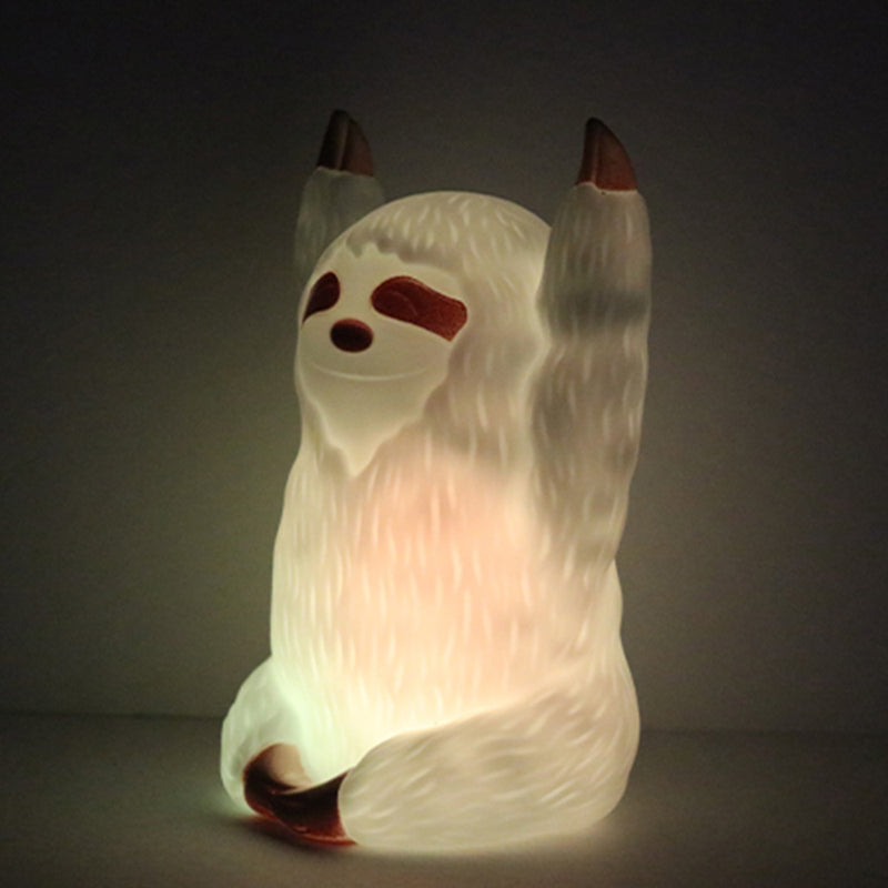 Lumi Pals Sloth Night Light – illuminated warm white view