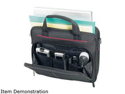 Targus - Laptop Bag 1516in Clamshell Case with Shoulder Strap Luggage Pass Through - Black with Red Trim (CN31GL) - Limolin 