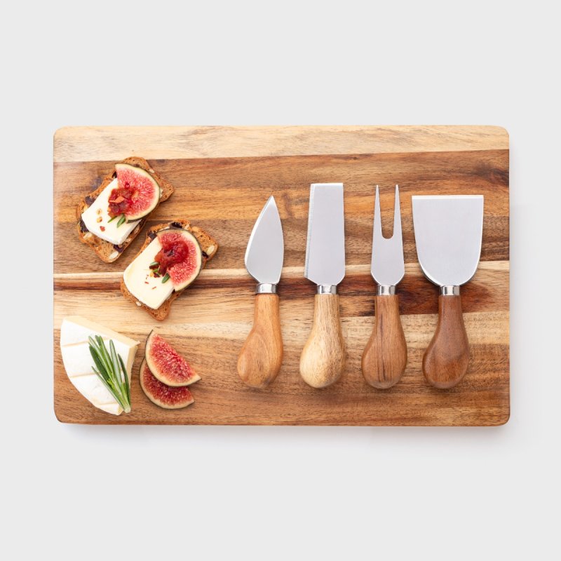 Taylor's Eye Witness - 4 Pc Cheese Knife Setwith Acacia Board - Limolin 