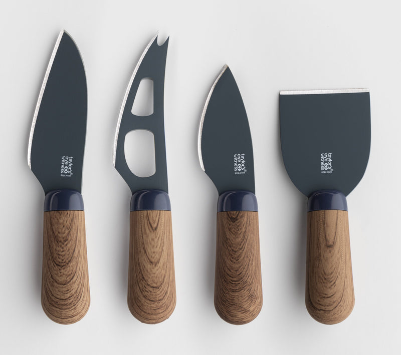 Taylor's Eye Witness - 4Pc Brooklyn Cheese Knife Set - Walnut - Limolin 