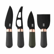 Taylor's Eye Witness - 4Pc Brooklyn Copper Cheese Knife Set - Anti Bacterial Black Ceramic Coated - Limolin 