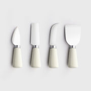 Taylor's Eye Witness - Ceramic Cheese Knife Set Cream W/Block - Limolin 