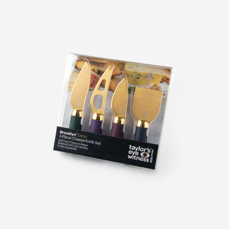 Taylor's Eye Witness - Cheese Knife (Set of 4) Deco & Gold Brooklyn - Limolin 