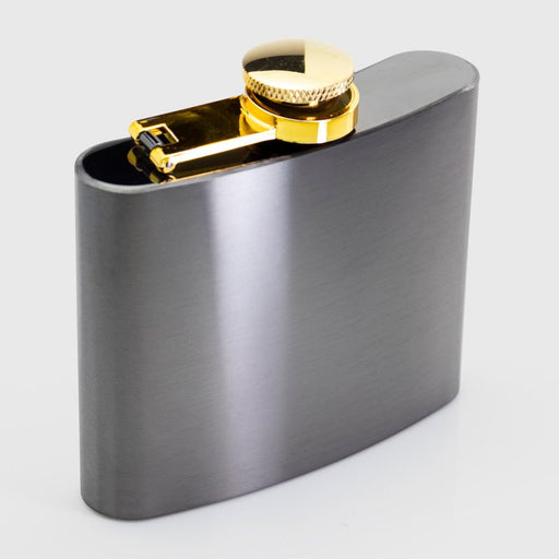 Taylor's Eye Witness - Hip Flask Black W/Brass Lid 140Ml/5Oz - Limolin 