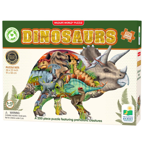 The Learning Journey - WILDLIFE WORLD - DINOSAURS PUZZLE (200PCS) - Limolin 