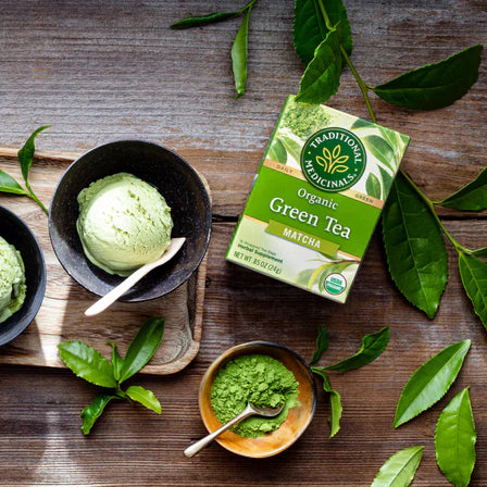 Traditional Medicinals - Org Green Tea w Matcha - 16 Tea Bags - Limolin 