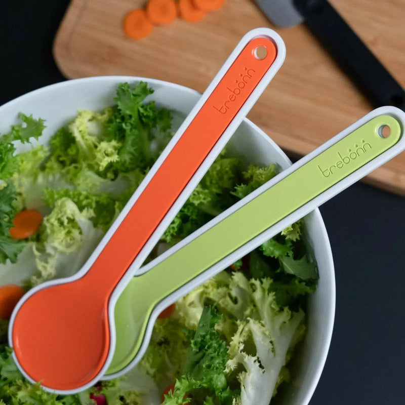 Trebonn - In Nest & Serve Salad Servers 2/St Green, White - Limolin 