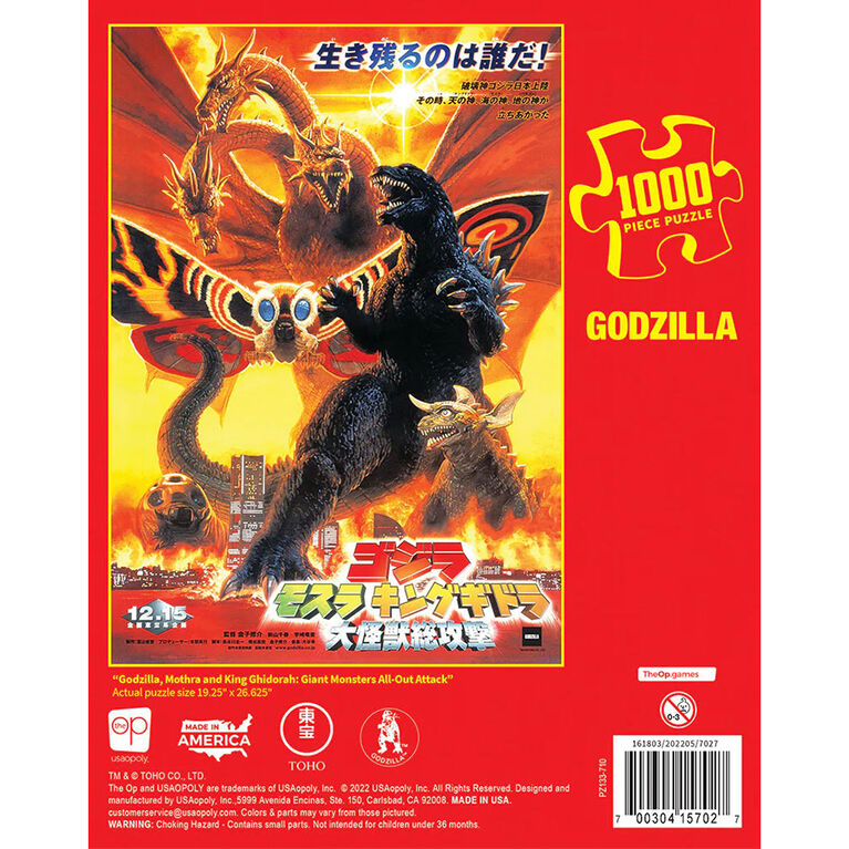 USAopoly - Puzzle - Godzilla (1000-Piece Puzzle) - Limolin 