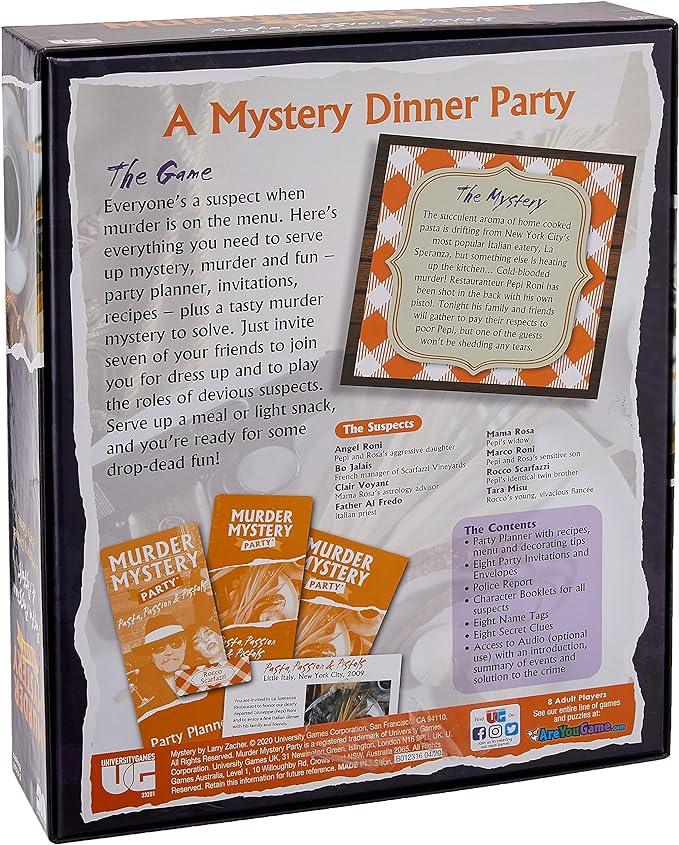 University Games - Murder Mystery - Pasta, Passion And Pistols - Limolin 
