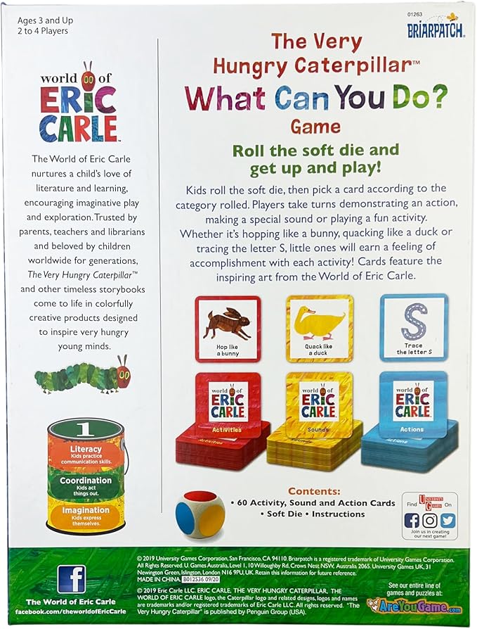University Games - THE VERY HUNGRY CATERPILLAR WHAT CAN YOU DO? GAME - Limolin 