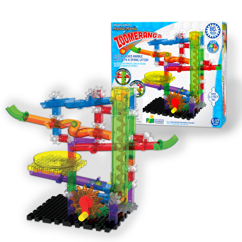 University Games - Techno Gears Marble Mania - Zoomerang - 80Pcs - Limolin 