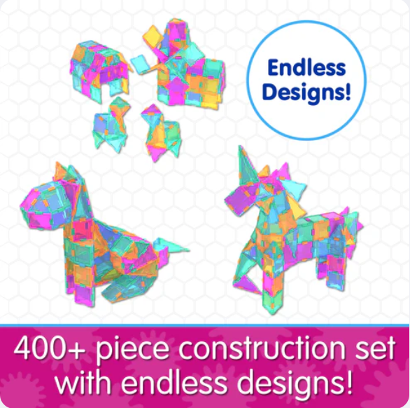 University Games - Techno Tiles - Super Set - Pastel Edition - 400Pcs - Limolin 