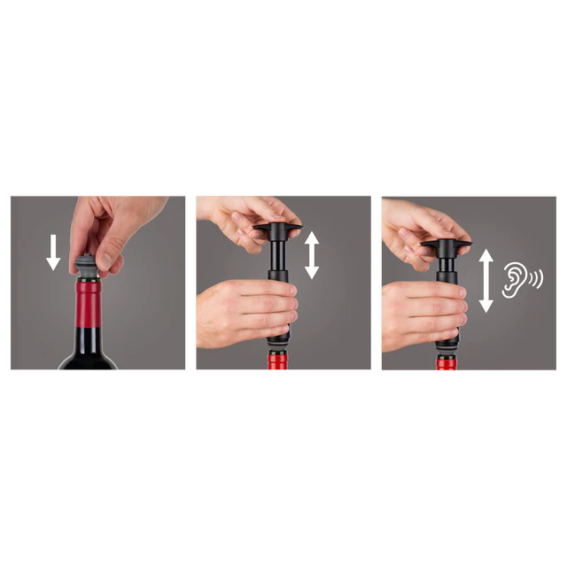 VACUVIN - Wine Saver Set 2/ST Black - Limolin 