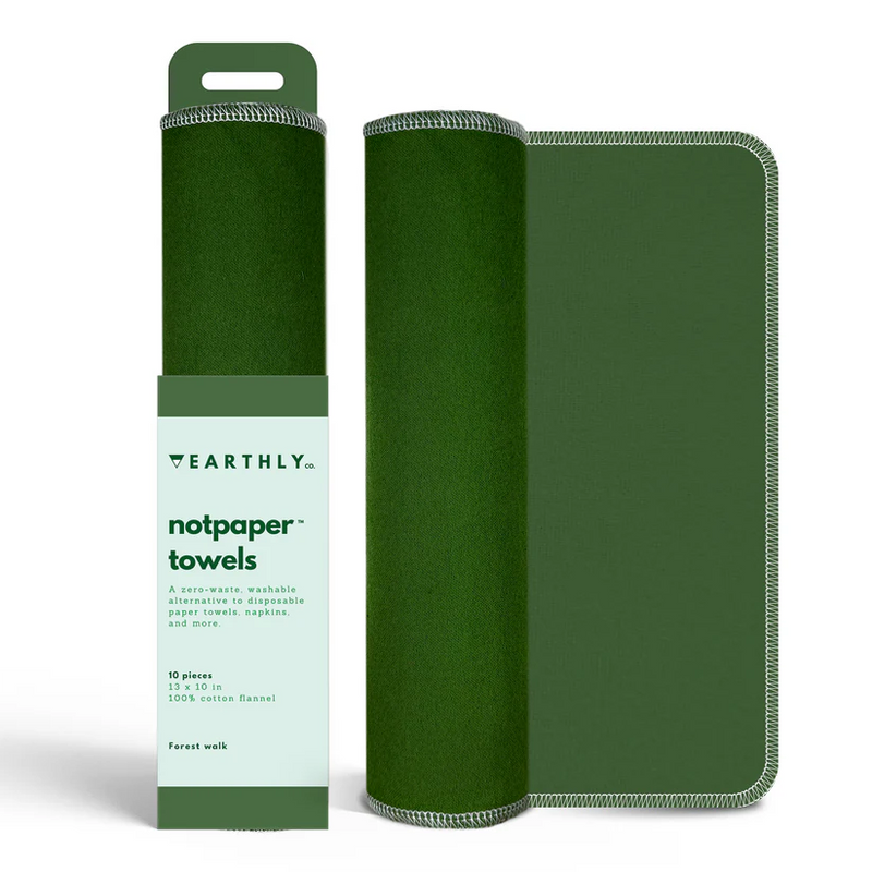 EARTHLY CO - Reusable Paper Towel 10/PK Forest Walk