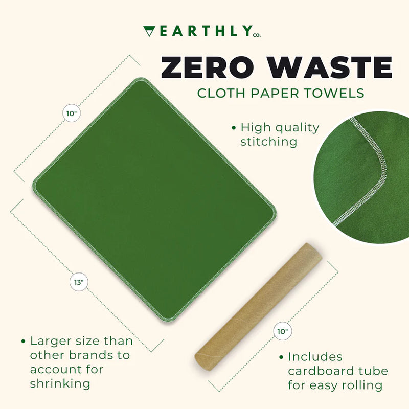 EARTHLY CO - Reusable Paper Towel 10/PK Forest Walk