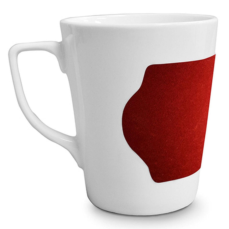 Velour - Red Band Porcelain Mug With Handle - Limolin 