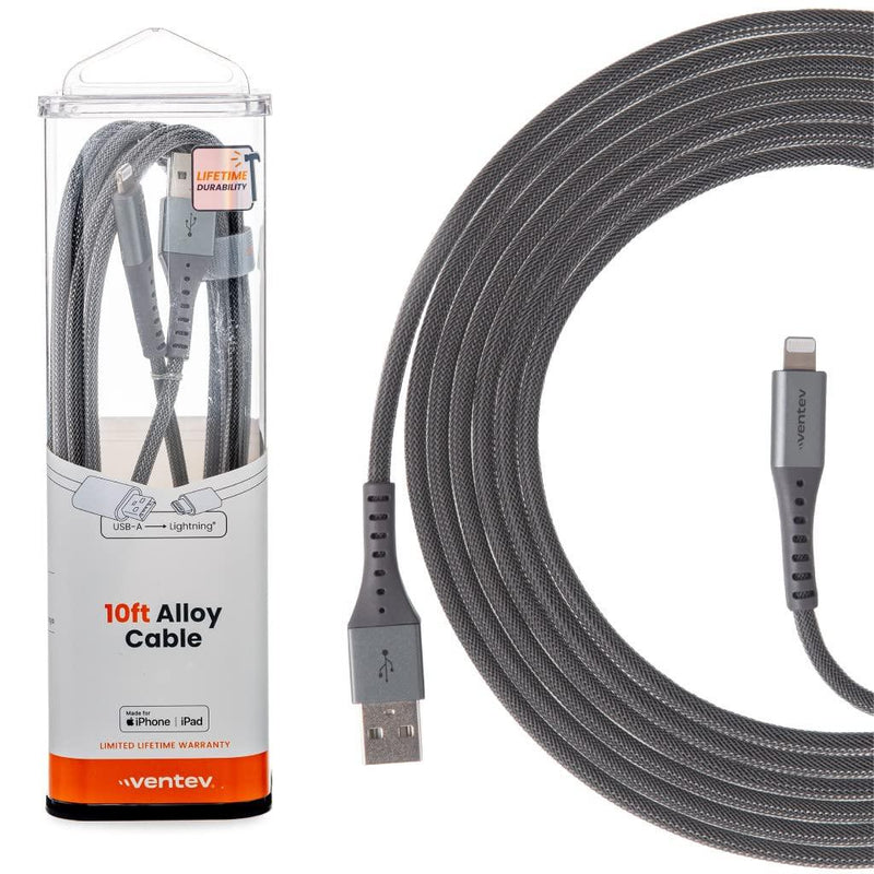 Ventev - Charge & Sync Lightning MFI to USB-A- Steel Gray - Limolin 