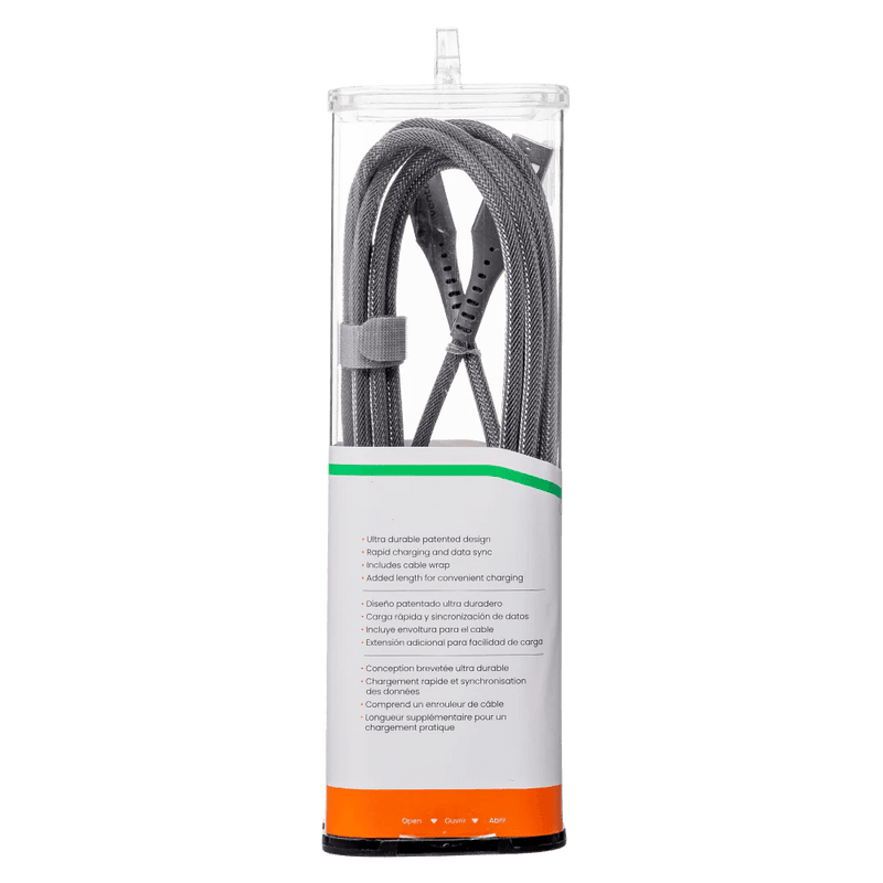 Ventev - Charge & Sync USB-C to USB-A Cable 10ft Alloy - Steel Gray (AC10 - STL256519) - Limolin 