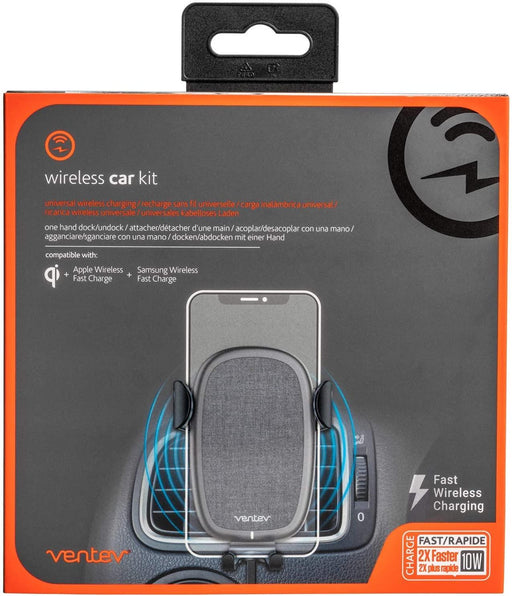 Ventev - Qi Charge Car Vent 10W with 3A Car Charger + Micro - USB - Limolin 