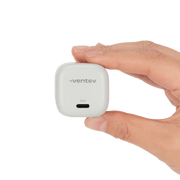Ventev - Wall Charger Mini 1 Port 20W USB-C Power Delivery Foldable Prongs Rapid Charge - Whte & Grey - Limolin 