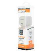 Ventev - Wall Charger Mini 1 Port 20W USB-C Power Delivery Foldable Prongs Rapid Charge - Whte & Grey - Limolin 