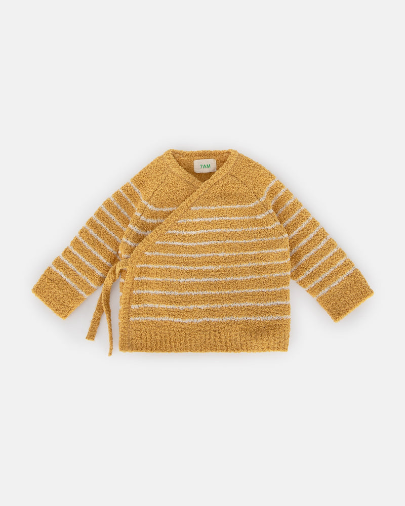 7AM - Wrap Top Striped - Fuzzy