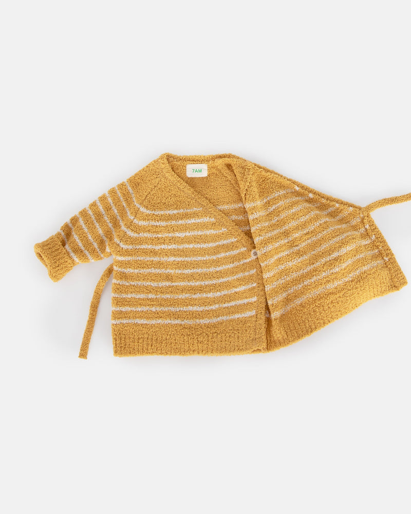 7AM - Wrap Top Striped - Fuzzy
