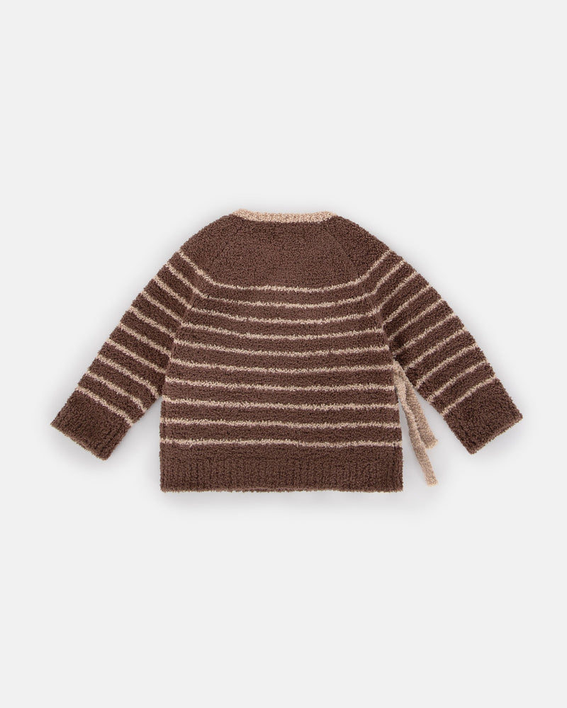 7AM - Wrap Top Striped - Fuzzy