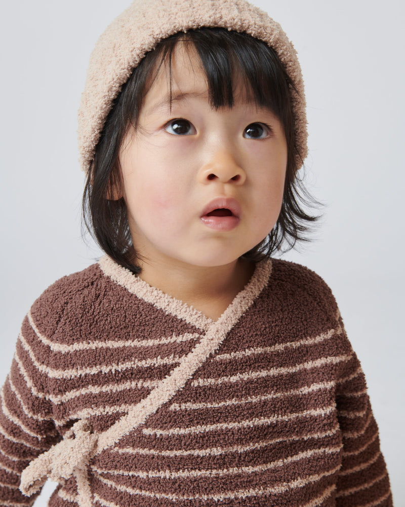 7AM - Wrap Top Striped - Fuzzy