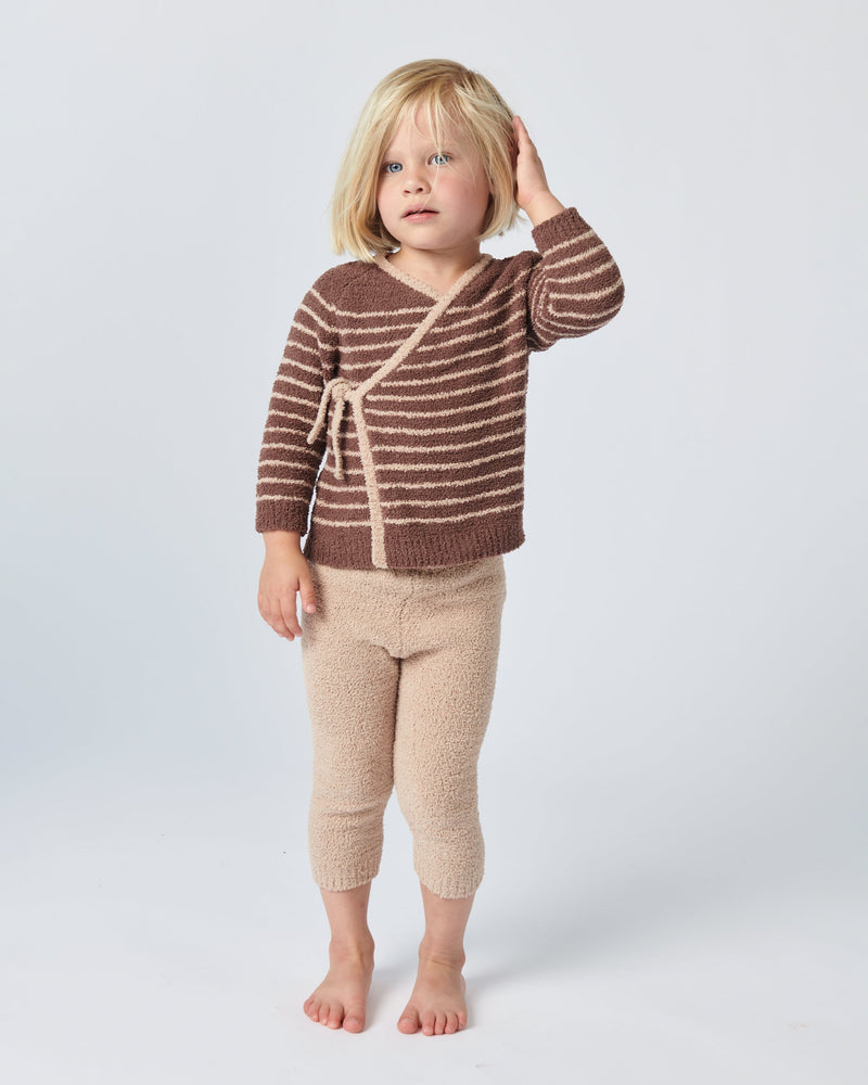 7AM - Wrap Top Striped - Fuzzy