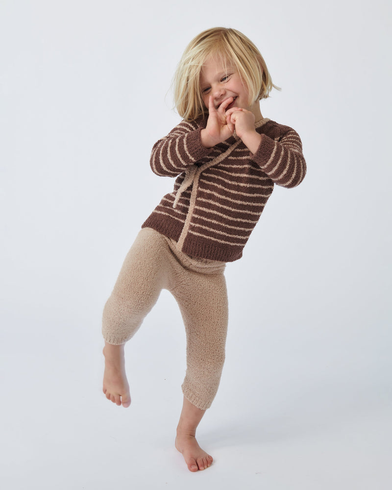 7AM - Wrap Top Striped - Fuzzy