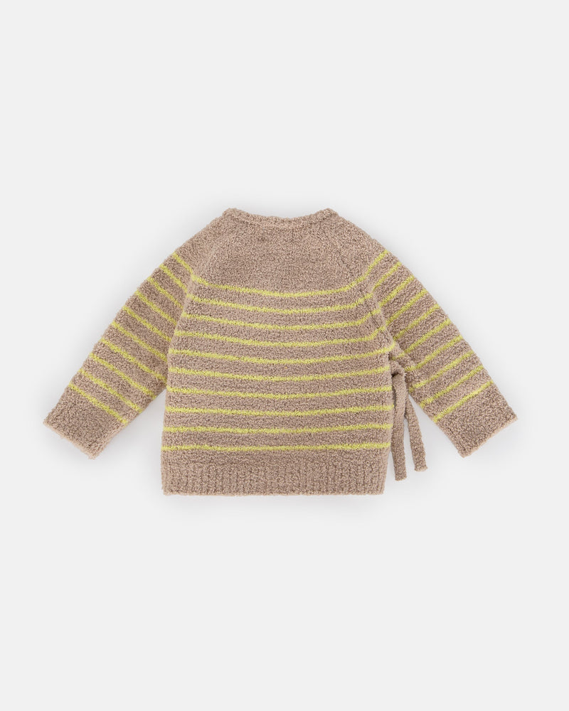 7AM - Wrap Top Striped - Fuzzy