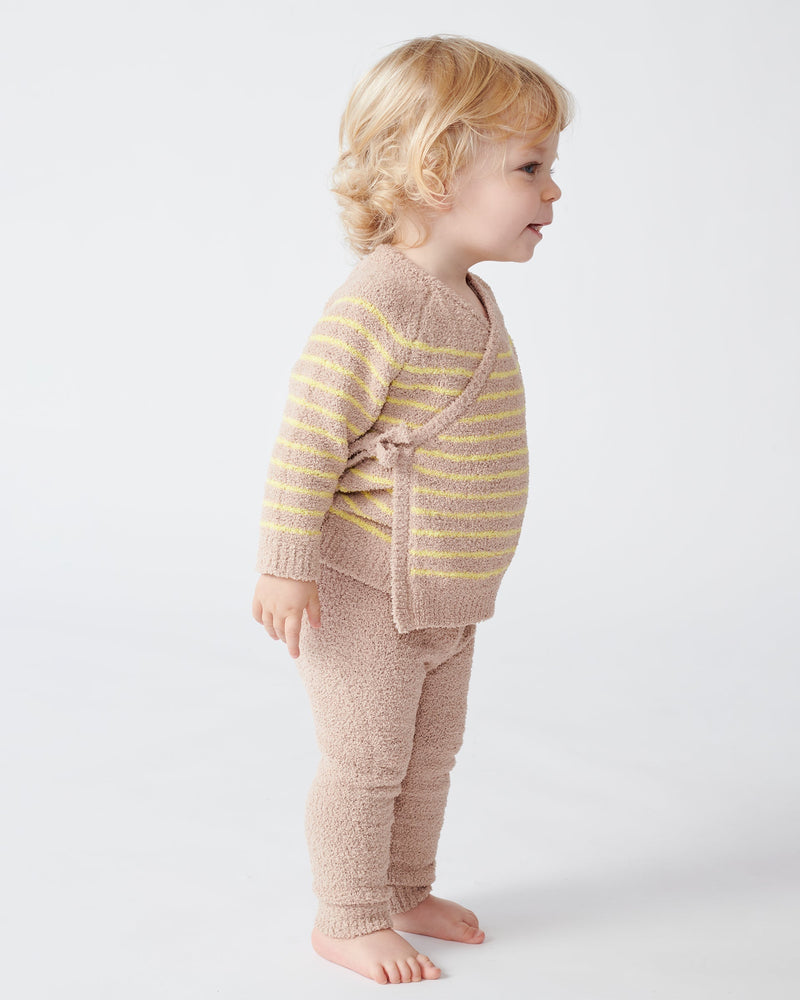 7AM - Wrap Top Striped - Fuzzy