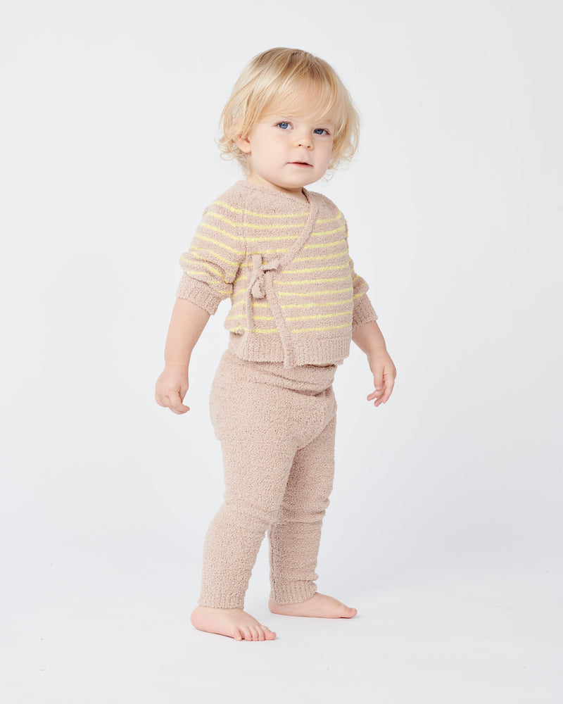 7AM - Wrap Top Striped - Fuzzy