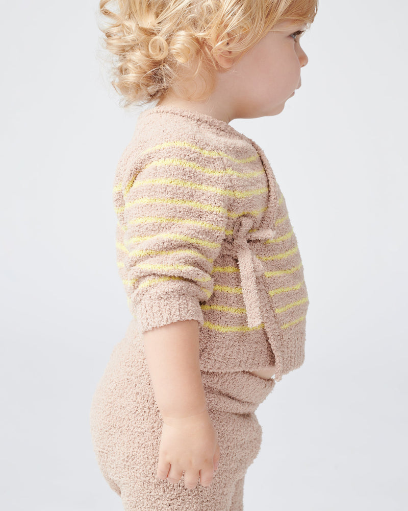 7AM - Wrap Top Striped - Fuzzy